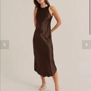 Modern Citizen Eden High-Neck Satin Dress